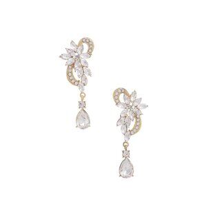 Flower Rhinestone Dangle Earring